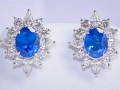 Diamond Sapphire Earrings